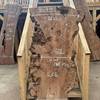 Burr Elm board suitable for high-quality furniture making, table tops, benches, kiln-dried, waney edge