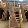 American Black Walnut board suitable for high-quality furniture making, table tops, benches, kiln-dried, waney edge